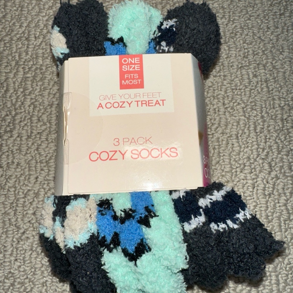 Cozy Multi-Color Fuzzy Socks 3-Pack